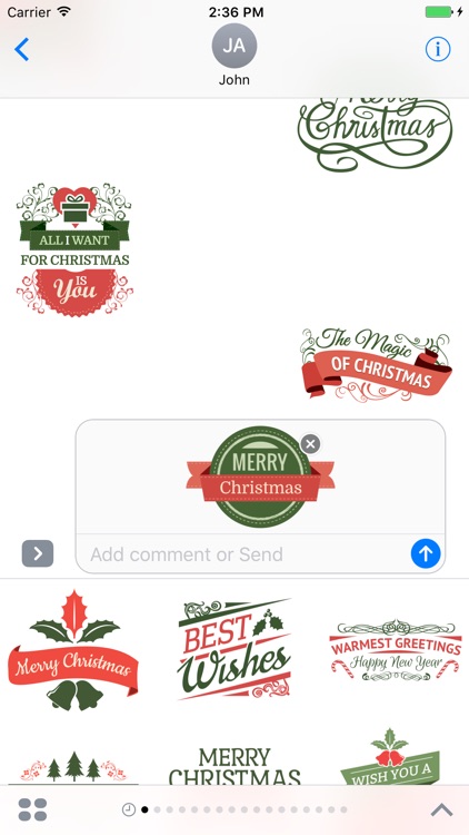 Merry christmas badges - Fx Sticker