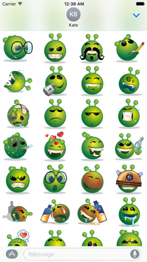 Green Smiley Emoji Stickers(圖2)-速報App