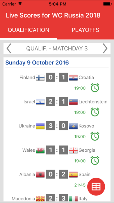 Live Football Scores "for World Cup Russia 2018" screenshot 3