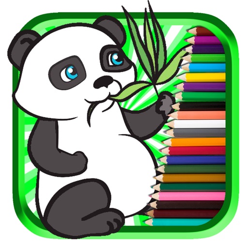 Little Panda Jungle Swing Coloring Page Edition iOS App