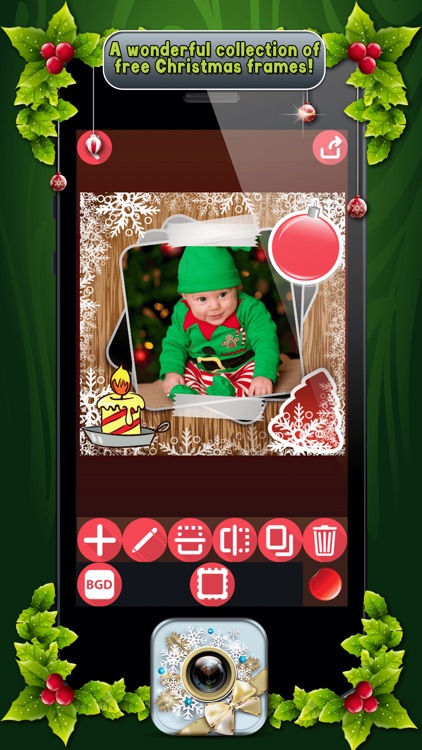 Christmas Photo Frames Edit.or with Xmas Sticker.s