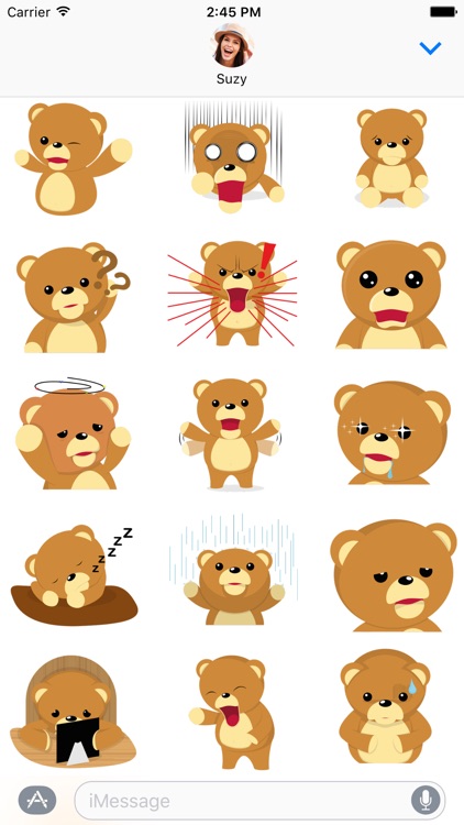 Cuddle Teddy Bear Stickers for iMessage