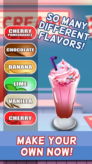 Awesome Ice Cream Milkshake Smoothie Parlor Maker Screenshot on iOS