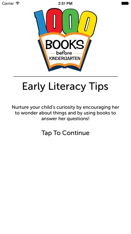 1000 Books before Kindergarten App