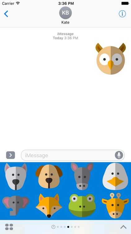 Cute Animals Stickers for iMessage Chat Emojis