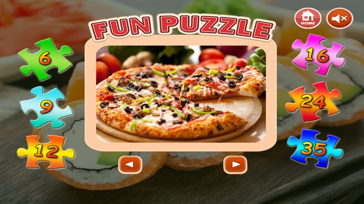 Food Jigsaw - Learning fun puzzle game