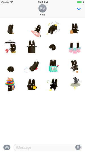 Black Rabbit - Animated Stickers And Emoticons(圖1)-速報App