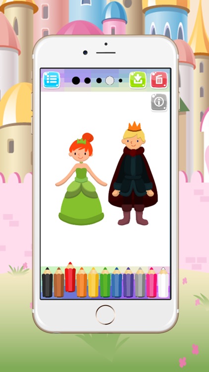 Princess Prince Coloring Book Games For Kids Free screenshot-4