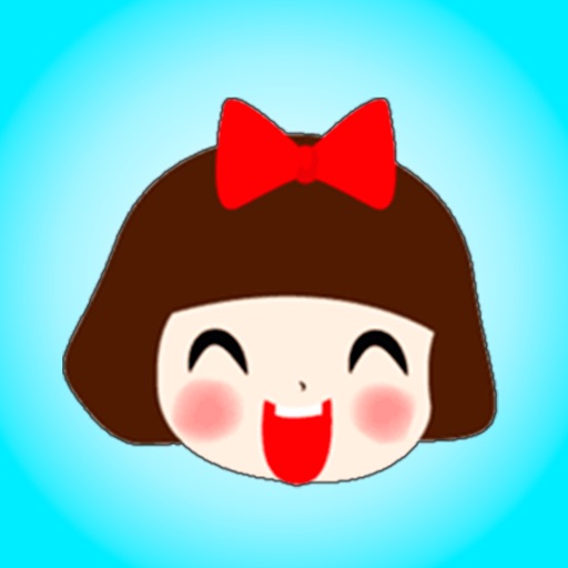 Girl with Bow Stickers! icon