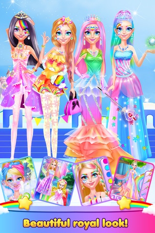 Rainbow Princess Makeover - Magic Kingdom Salon screenshot 3