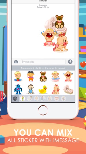 Baby Kids Emoji Stickers Keyboard Themes ChatStick(圖3)-速報App