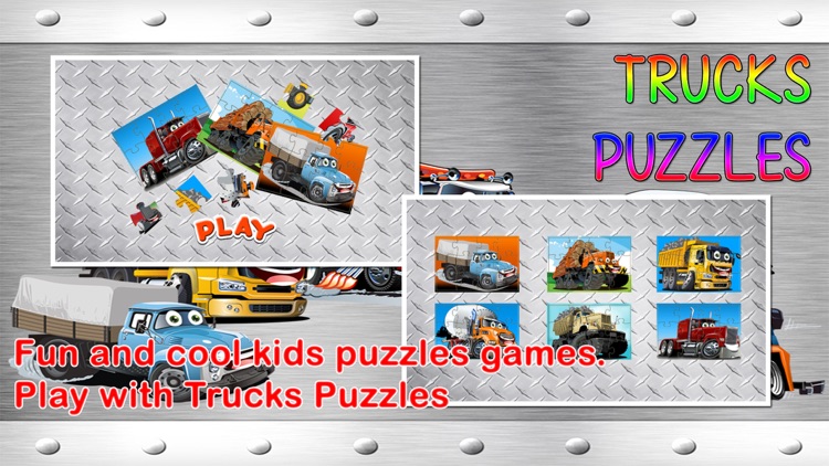 Trucks Jigsaw Puzzles Educational Games for Kids