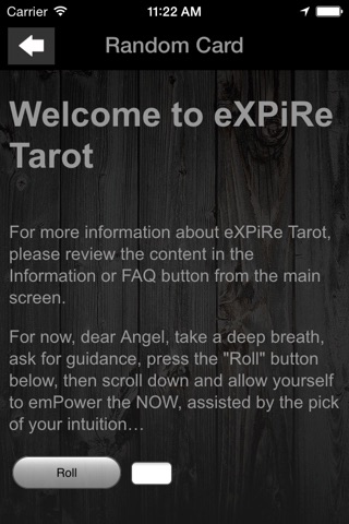 eXPiRe Tarot screenshot 2