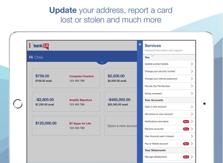 BankSA Banking for iPad screenshot-3