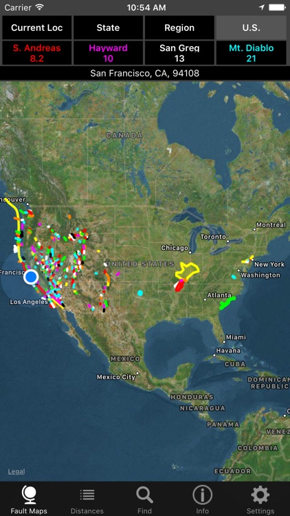 U.S. Earthquake Faults screenshot-3