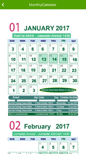 Islamic Calendar 2017(圖3)-速報App