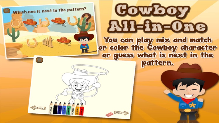 Cowboy All in 1 Games for Preschool Kids screenshot-3