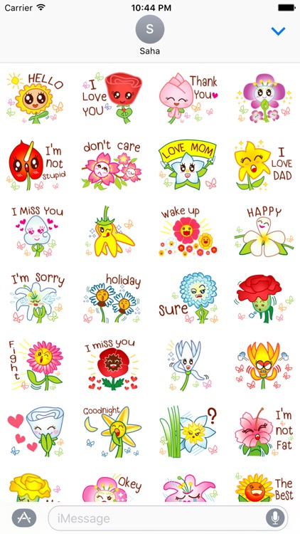 Say It With Flower Stickers