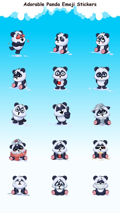 Adorable Panda Emoji Stickers