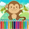 Monkey Coloring For Kids learning Third Edition