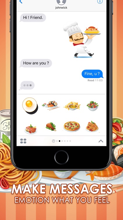Food & Drink Emoji Photo Stickers Themes ChatStick
