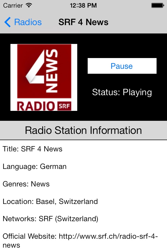 Switzerland Radio Live Player (Schweiz / Swiss) screenshot 3