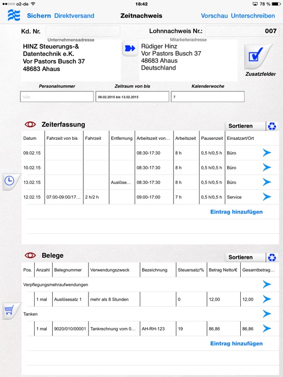 MEiAPPS Zeitnachweis screenshot-3