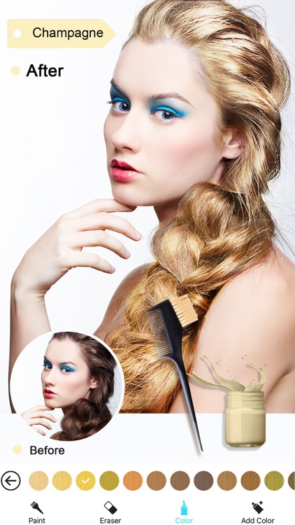 Hair Color Dye -Switch Hairstyles Wig Photo Makeup