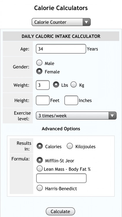 Calorie Calcs screenshot-4