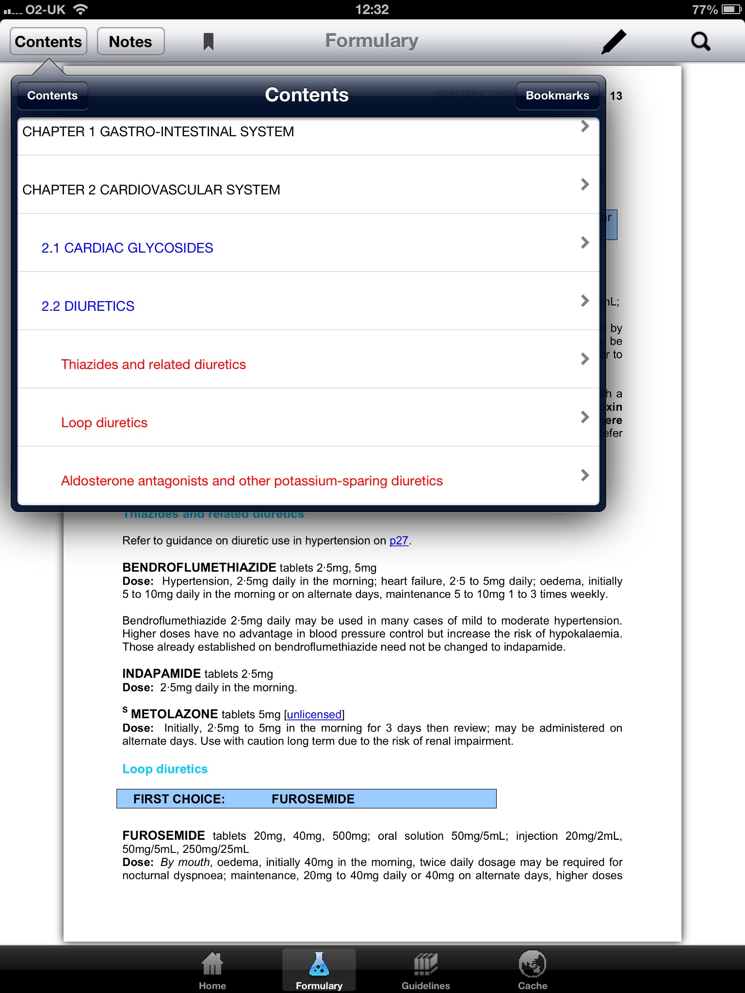 NHS Highland Formulary screenshot 2