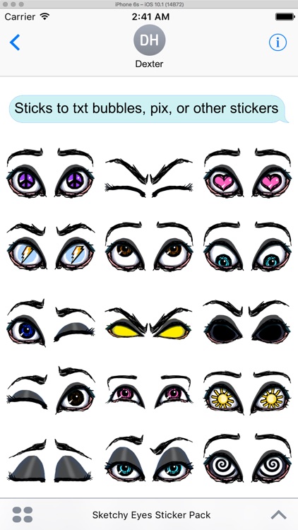 Sketchy Eyes add Expression to Texts Faces and Pix screenshot-3