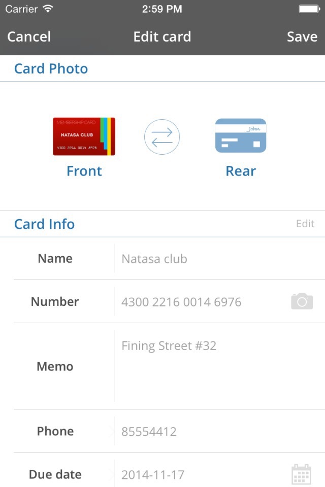 Card Mate Pro- credit cards screenshot 3