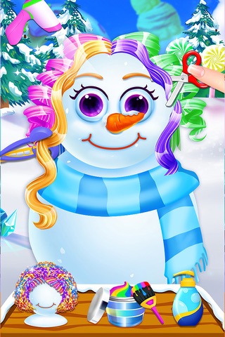 Snowman Hair Salon - Fun Hairstyles Makeover Game! screenshot 2