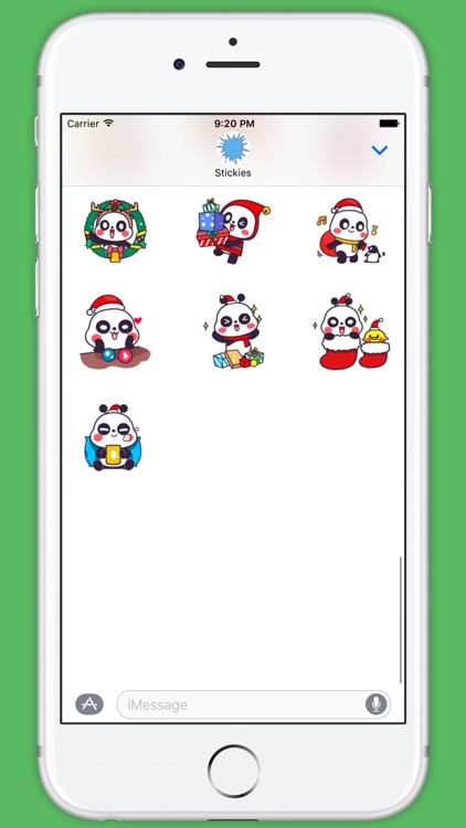 Christmas Panda Animated Stickers