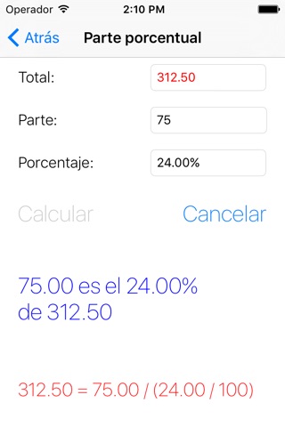 Percentage Solver screenshot 3