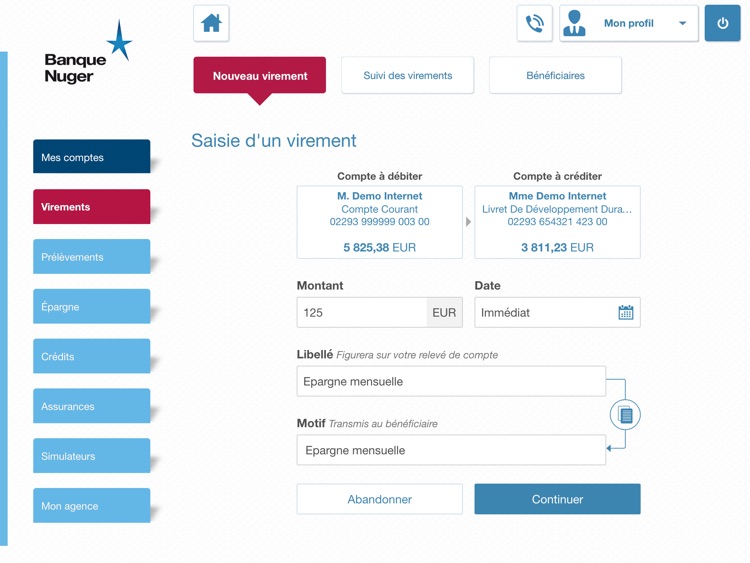 Banque Nuger pour iPad screenshot-3