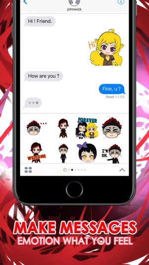 Ruby Cartoon Stickers Keyboard Themes ChatStick(圖2)-速報App