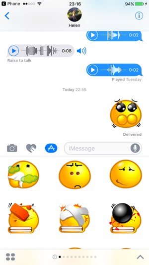 Yellow Bubble Emoji Sticker Pack for iMe