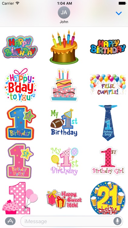 Happy Birthday & Celebration Stickers for iMessage screenshot-3