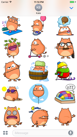 Chubby Monster - Cute stickers for iMessage(圖3)-速報App