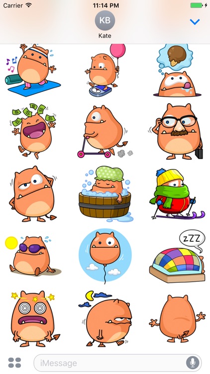 Chubby Monster - Cute stickers for iMessage
