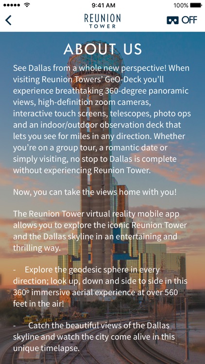 Reunion Tower VR