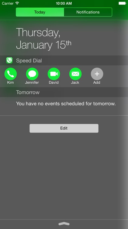 Speed Dial Widget.