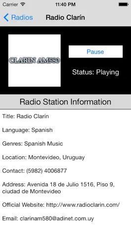 Game screenshot Uruguay Radio Live Player (Montevideo / Spanish / español) apk
