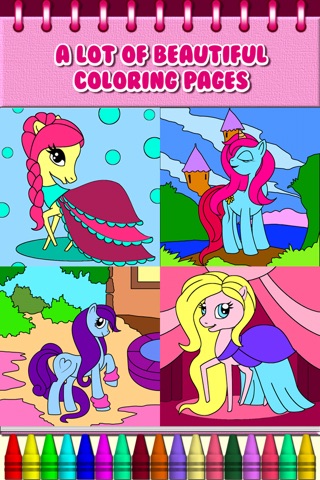 Pony Unicorn Coloring Book screenshot 2