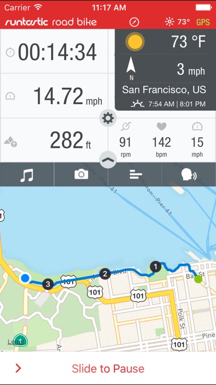 Runtastic Road Bike GPS Cycling Route Tracker PRO