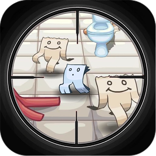 Paper Shooting in Bathroom iOS App