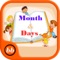 Education - Days and Months Learning for Kids Using Flashcards and Sounds