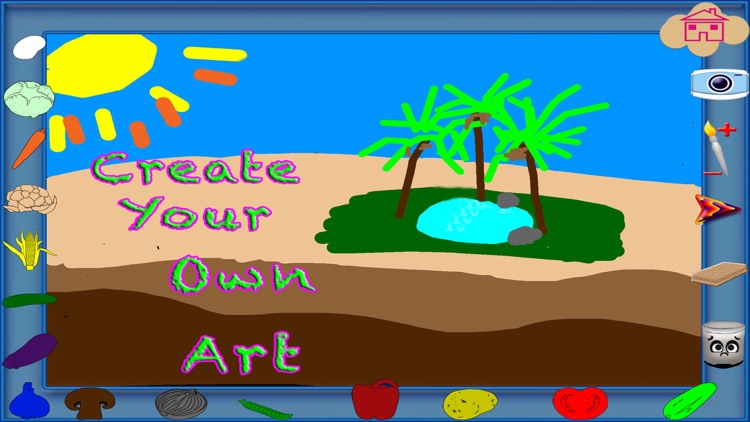 Vegetables Paint Coloring Pages Game