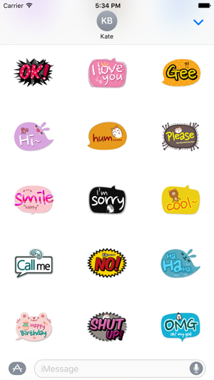 Cute Comic Talk Stickers Pack(圖4)-速報App